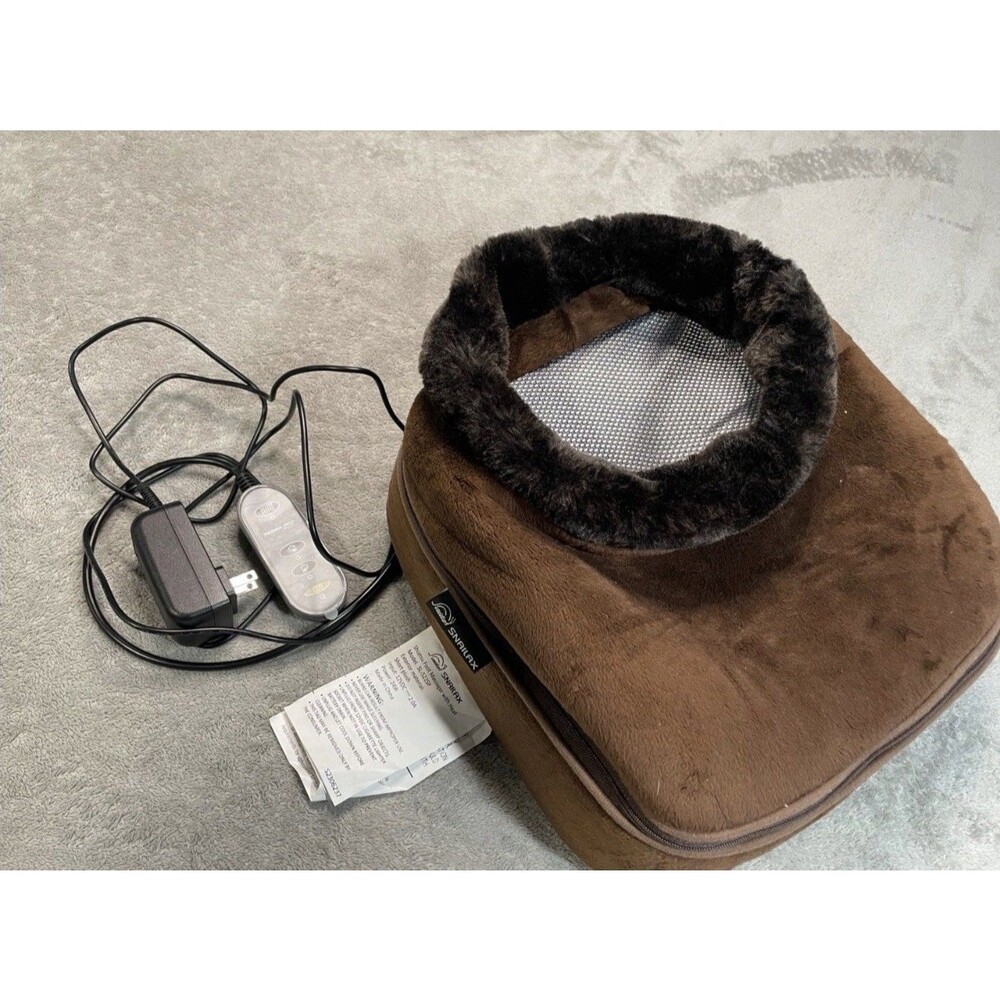 SNAILAX Shiatsu Foot Massager with Heat Model SL-5225P Brown Plush TESTED